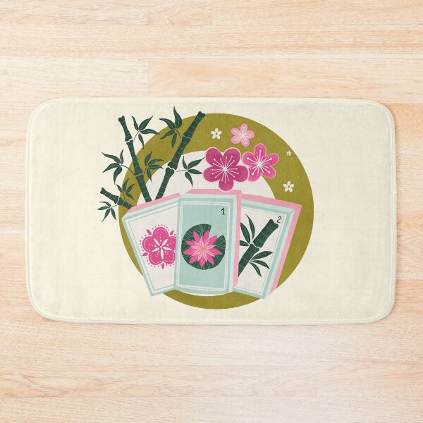 Item preview, Mahjong Garden - retro bubble badge designed and sold by Home Cyn Home.