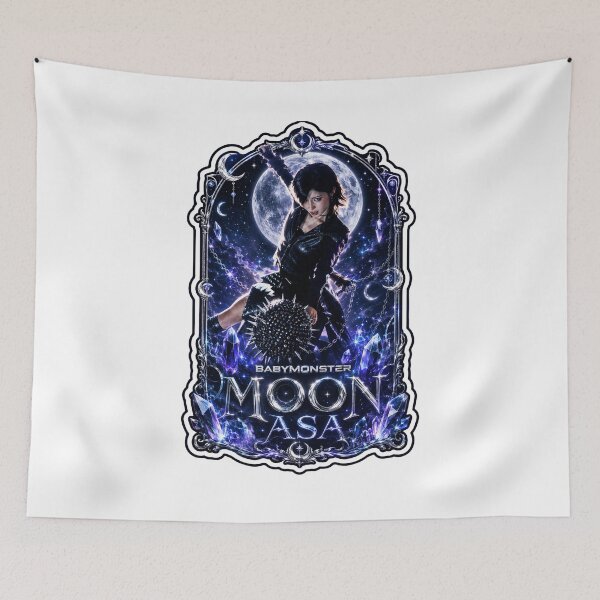 Item preview, Dark Sapphire Asa BABYMONSTER Vampire Bat Fan Art Print designed and sold by Valereekmerch.