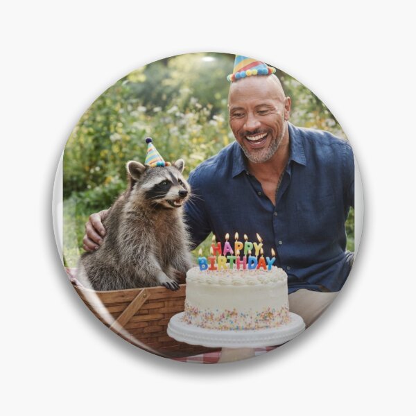 Item preview, Dwayne johnson raccoon picnic llamas animal pet nature meme memes funny parody christmas birthday  designed and sold by CheeseBlueprint.