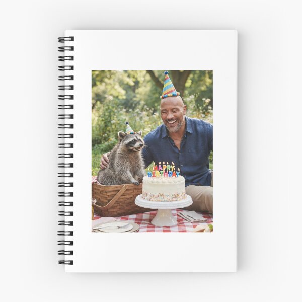 Item preview, Dwayne johnson raccoon picnic llamas animal pet nature meme memes funny parody christmas birthday  designed and sold by CheeseBlueprint.