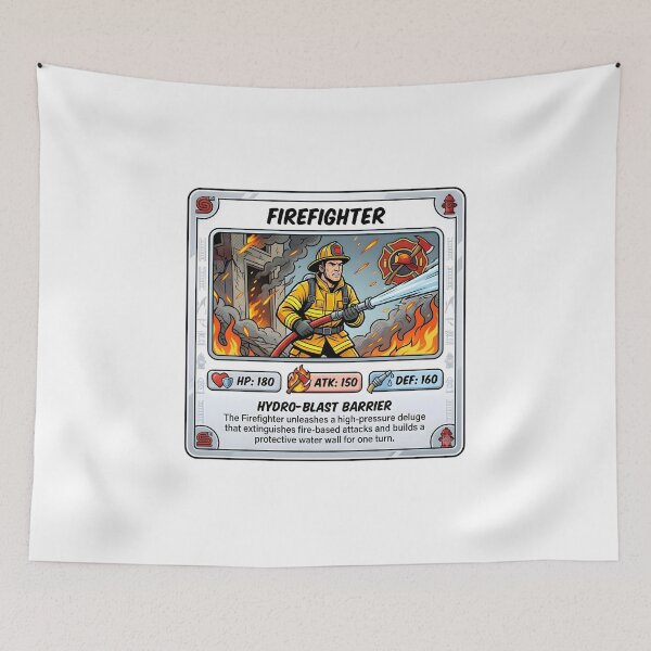 Item preview, Firefighter Hero Trading Card designed and sold by DeerHouse.