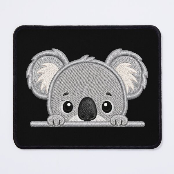 Item preview, Cute Baby Koala Peek Embroidery Illustration designed and sold by ColorSplash123.