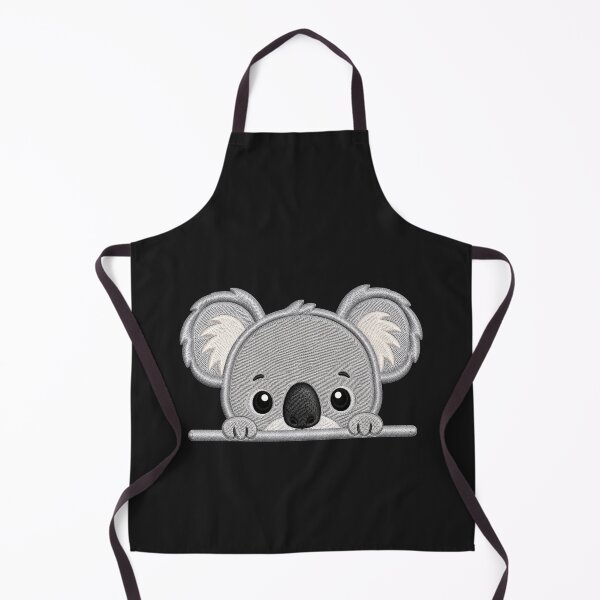 Item preview, Cute Baby Koala Peek Embroidery Illustration designed and sold by ColorSplash123.