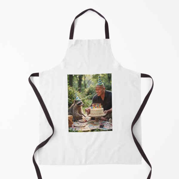 Item preview, Dwayne johnson raccoon picnic llamas animal pet nature meme memes funny parody christmas birthday designed and sold by CheeseBlueprint.