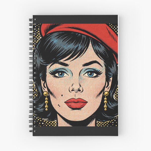 Item preview, Blue Eyes Red Beret Girl - Vintage Pop Art Comic Portrait designed and sold by MAISON SYLVIE.