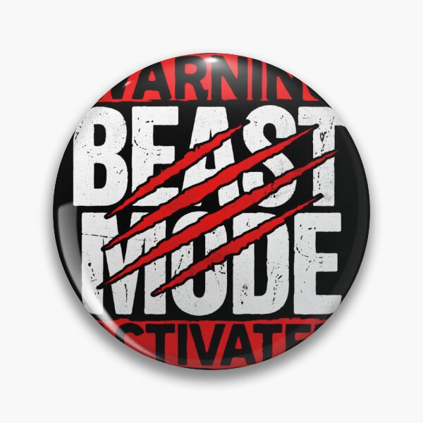 Item preview, Warning Beast Mode Activated – Gym Motivation Bodybuilding Fitness Workout  designed and sold by ViktoonShirts.