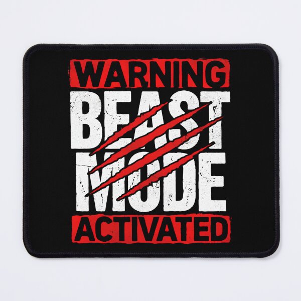 Item preview, Warning Beast Mode Activated – Gym Motivation Bodybuilding Fitness Workout designed and sold by ViktoonShirts.