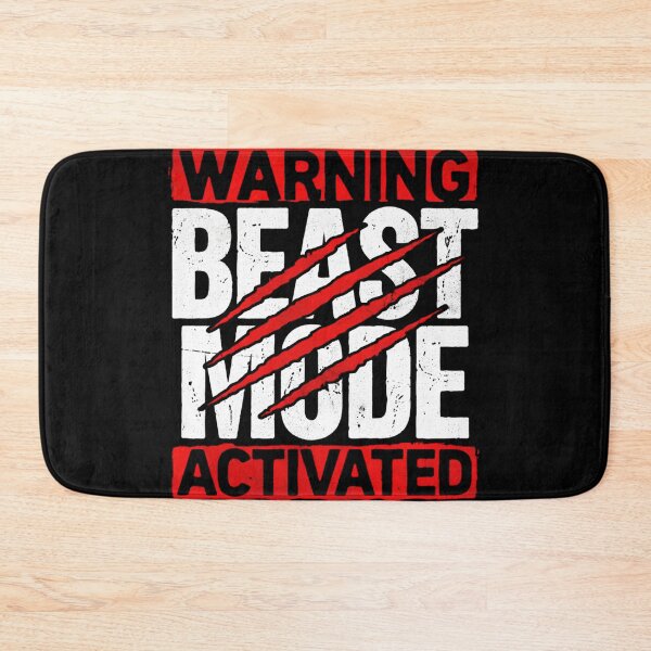 Item preview, Warning Beast Mode Activated – Gym Motivation Bodybuilding Fitness Workout  designed and sold by ViktoonShirts.