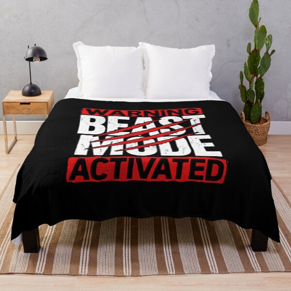 Item preview, Warning Beast Mode Activated – Gym Motivation Bodybuilding Fitness Workout  designed and sold by ViktoonShirts.