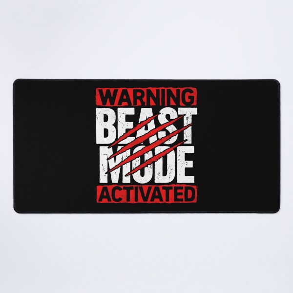 Item preview, Warning Beast Mode Activated – Gym Motivation Bodybuilding Fitness Workout designed and sold by ViktoonShirts.