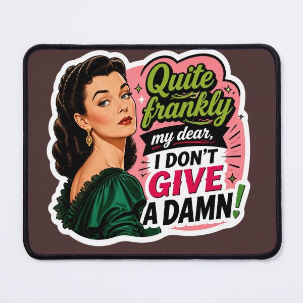 Item preview, I Don’t Give a Damn – Retro Pop Culture Quote Sticker designed and sold by The Digital Compass.