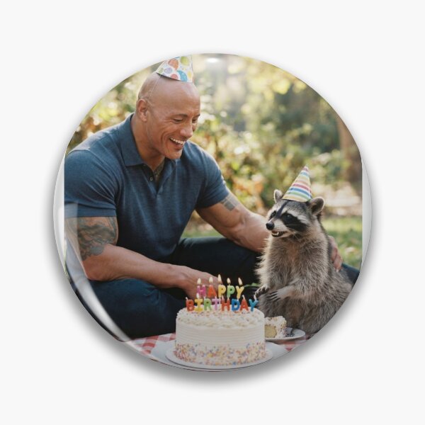 Item preview, Dwayne johnson raccoon picnic llamas animal pet nature meme memes funny parody christmas birthday  designed and sold by CheeseBlueprint.