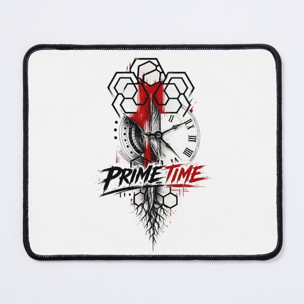 Item preview, Prime Time Trash Polka Clock Geometric Tattoo Red Splatter Art designed and sold by Shakhbata-1.