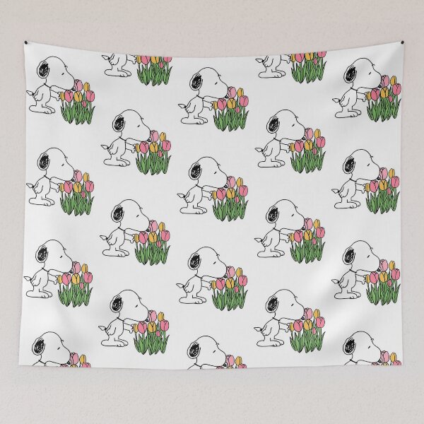 Item preview, Snoopy Enjoying Flowers designed and sold by PlasticandyShop.