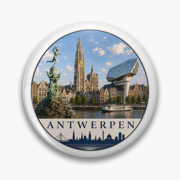 Item preview, Antwerp Belgium Skyline Travel Souvenir designed and sold by Beyond Destinations.