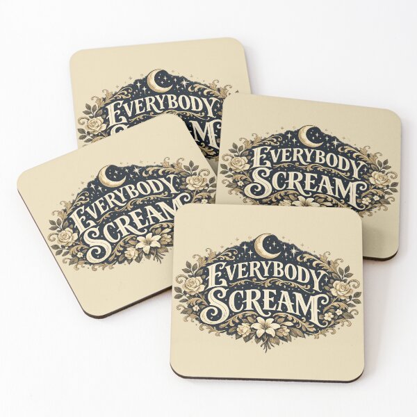 Item preview, Everybody Scream Celestial Gothic Floral Typography designed and sold by From Cyryl with Love.