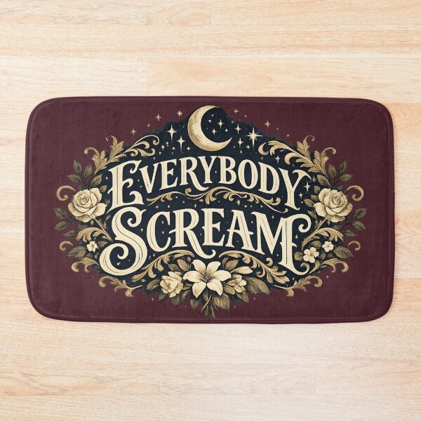 Item preview, Everybody Scream Celestial Gothic Floral Typography designed and sold by From Cyryl with Love.
