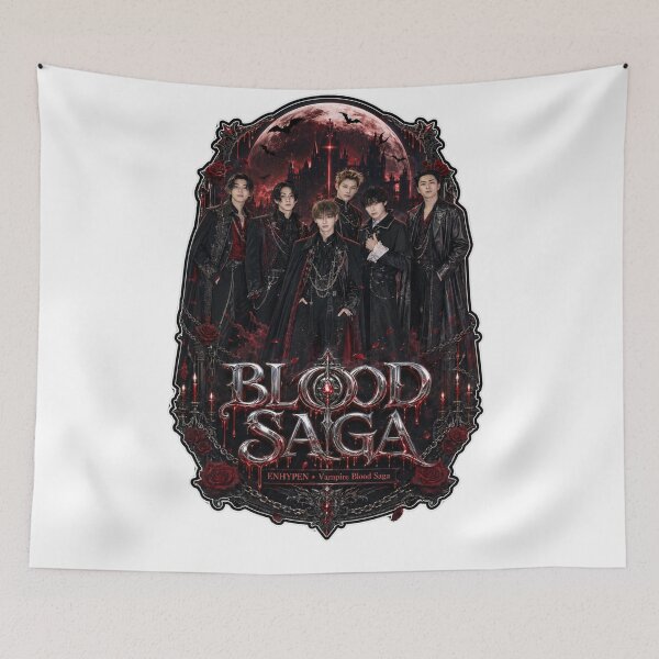 Item preview, ENHYPEN Blood Saga Tour Gothic Sticker Pack Fanmade Design designed and sold by Valeree Store.