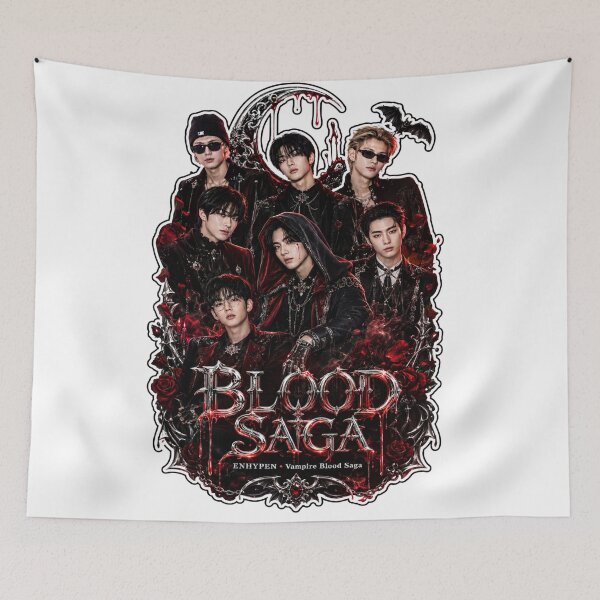 Item preview, Fanmade Aesthetic ENHYPEN Blood Saga World Tour Gothic Merch designed and sold by Valeree Store.