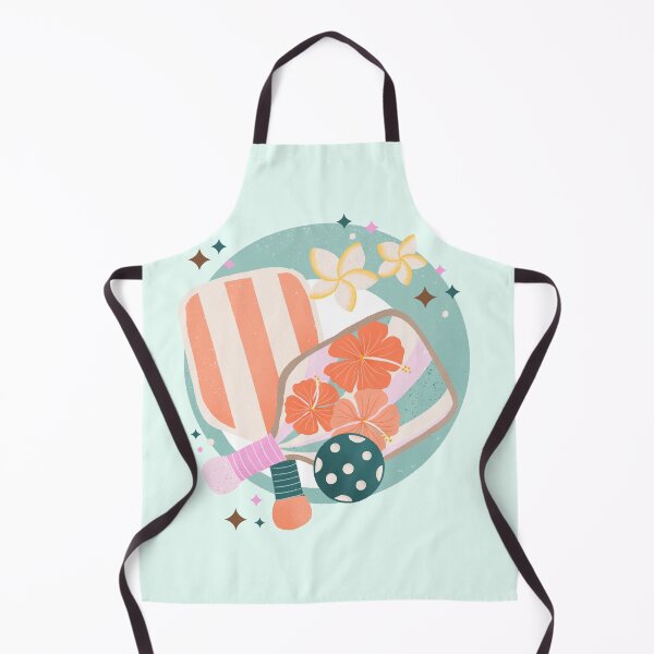 Item preview, Tropical Pickleball Paddles - Retro Bubble Badge designed and sold by Home Cyn Home.