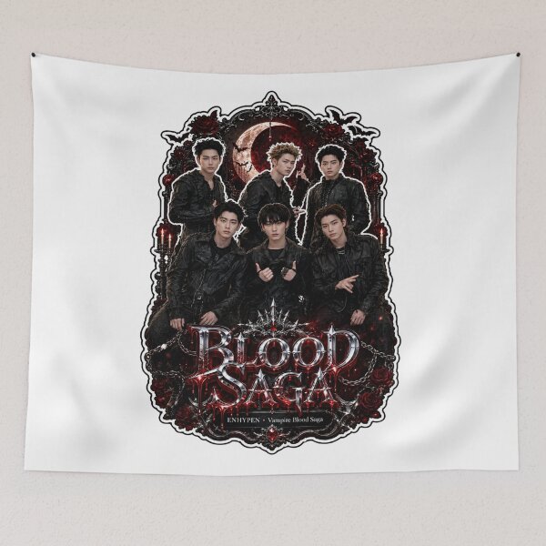 Item preview, ENHYPEN Gothic Vampire Coven Blood Saga Collector Art Print designed and sold by Valeree Store.