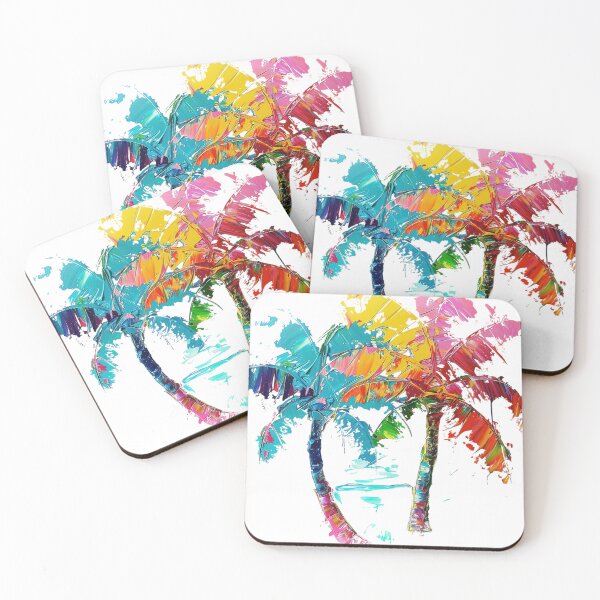 Item preview, Colorful Abstract Palm Trees | Vibrant Tropical Botanical Painting designed and sold by Awarrie.
