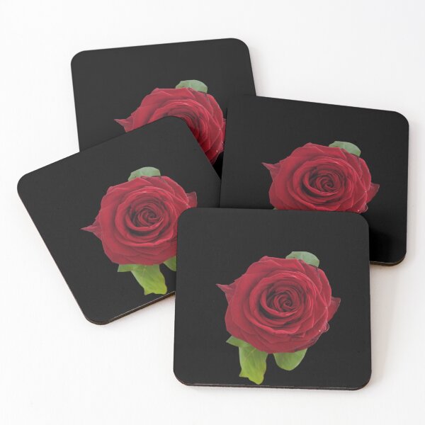 Item preview, Red Rose For Bringing Love To Oneself and The World Black Background designed and sold by BOKEbyTC.