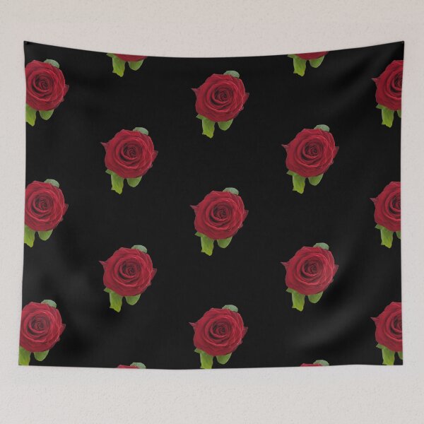 Item preview, Red Rose For Bringing Love To Oneself and The World Black Background designed and sold by BOKEbyTC.