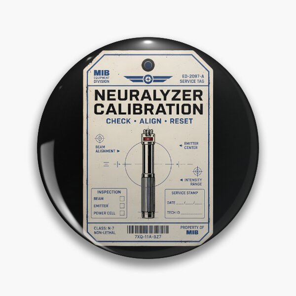 Item preview, Neuralyzer Calibration Service Tag designed and sold by agearb.