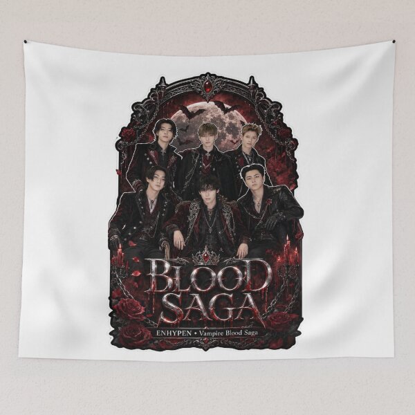 Item preview, ENHYPEN Blood Saga Tour Midnight Eclipse Graphic Sticker Art designed and sold by Valeree Store.