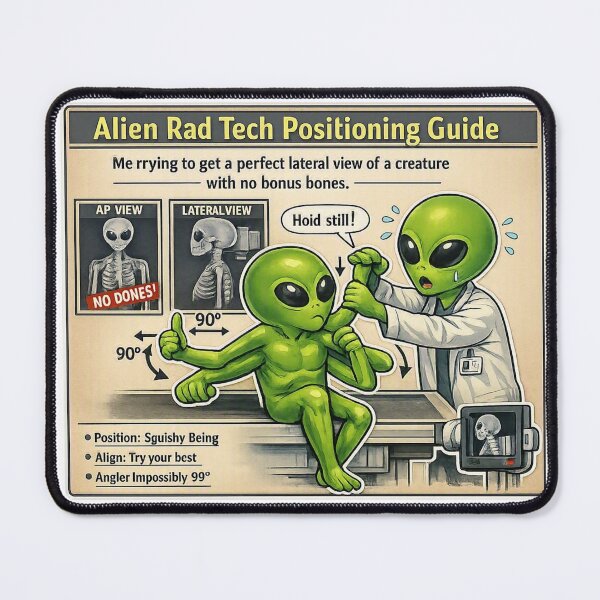 Item preview, Funny Alien Rad Tech Radiology Lateral X-Ray designed and sold by Timeless Junction.