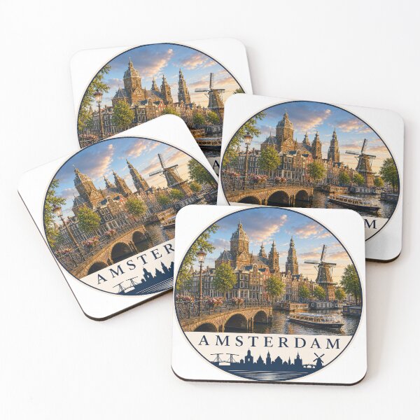 Item preview, Amsterdam Netherlands Canal Travel Souvenir designed and sold by Beyond Destinations.