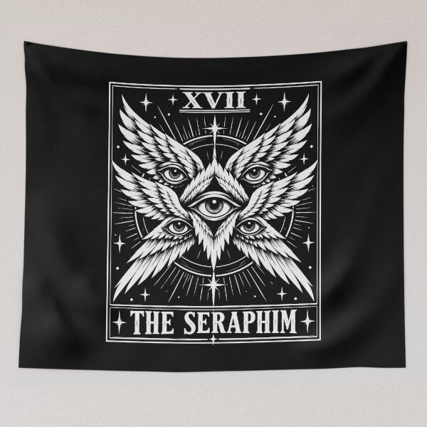 Item preview, The Seraphim with Wings and Eyes Art Print Halloween designed and sold by rafaeltto.