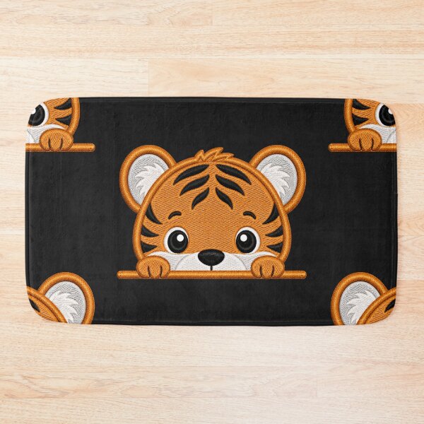 Item preview, Cute Baby Tiger Peek Embroidery Illustration designed and sold by ColorSplash123.