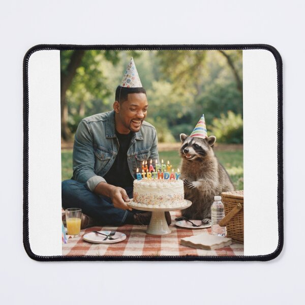 Item preview, Will smith raccoon picnic llamas animal pet nature meme memes funny parody christmas birthday  designed and sold by CheeseBlueprint.
