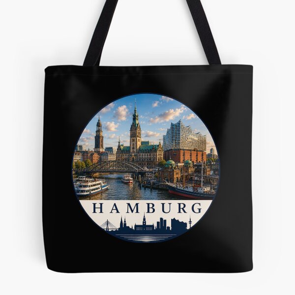 Item preview, Hamburg Germany Harbor Skyline Souvenir designed and sold by Beyond Destinations.