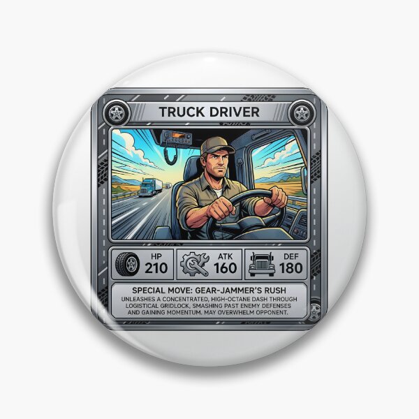 Item preview, Truck Driver Hero Trading Card designed and sold by DeerHouse.