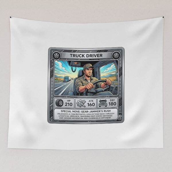 Item preview, Truck Driver Hero Trading Card designed and sold by DeerHouse.