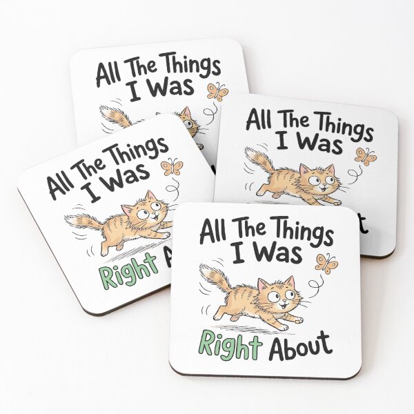 Item preview, All The Things I Was Right About Cute Cat Chasing Butterfly classic t-shirt designed and sold by pawsome purrfect.