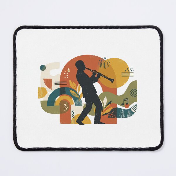 Item preview, Mid Century Jazz Clarinet - Retro Music Graphic designed and sold by MissoStudio.