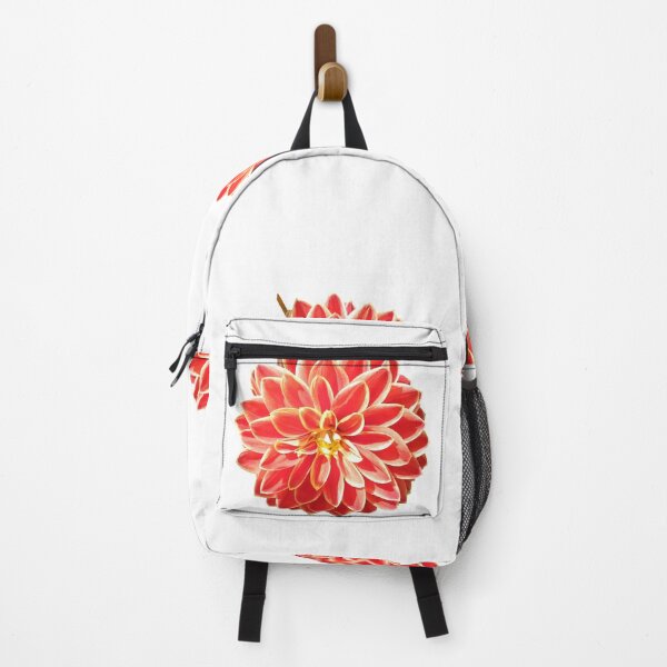 Item preview, Dahlia Red Pink Coral Dahlia For Bringing Positive Vibes and Strength To Oneself and The World White Background designed and sold by BOKEbyTC.