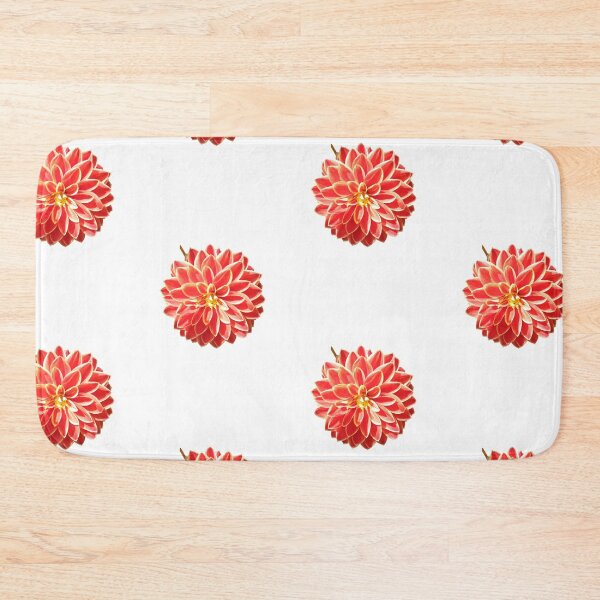 Item preview, Dahlia Red Pink Coral Dahlia For Bringing Positive Vibes and Strength To Oneself and The World White Background designed and sold by BOKEbyTC.