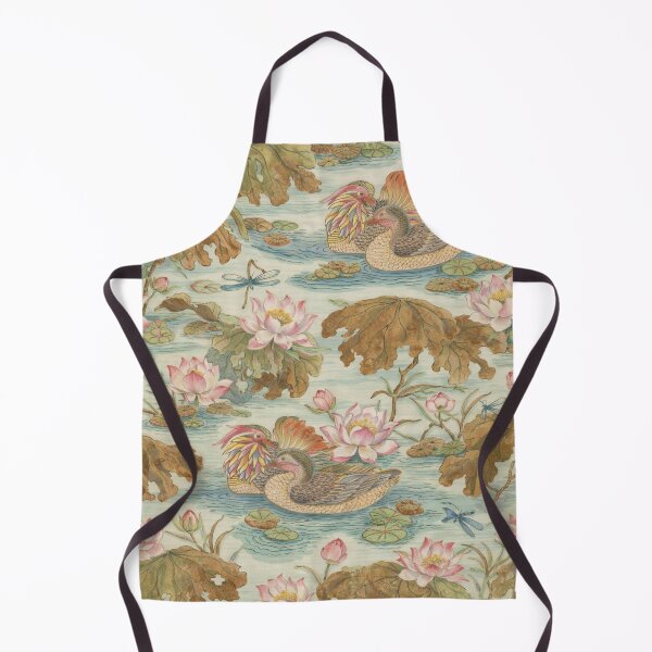 Item preview, Lotus Pond Chinoiserie – Smooth Vegan Leather Watercolor Design designed and sold by LuxuryApparels.