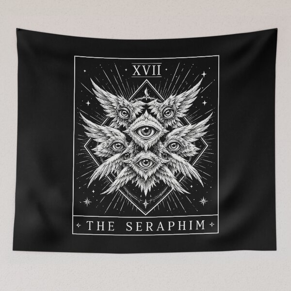Item preview, Intricate Seraphim Design with Eyes and Wings Halloween designed and sold by rafaeltto.