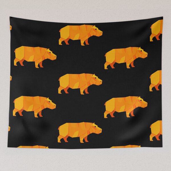 Item preview, Geometric Low Poly Hippopotamus designed and sold by chaaval.