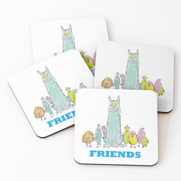 Item preview, Cat sitting with colourful birds designed and sold by Inky Fingers Illustrations.