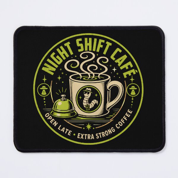 Item preview, Night Shift Worm Café Neon Coaster designed and sold by agearb.