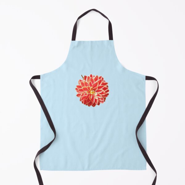 Item preview, Dahlia Red Pink Coral Dahlia For Bringing Positive Vibes and Strength To Oneself and The World Baby Blue Background designed and sold by BOKEbyTC.