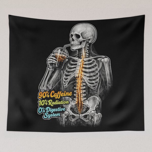 Item preview, Retro Iced Coffee Rad Tech Skeleton X-Ray designed and sold by Timeless Junction.