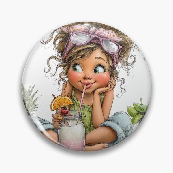Item preview, Cute girl on the summer beach – whimsical Illustration Essential T-Shirt designed and sold by aliencharm.